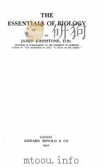 THE ESSENTIALS OF BIOLOGY（1932 PDF版）