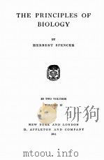 THE PRINCIPLES OF BIOLOGY VOLUME II（1914 PDF版）