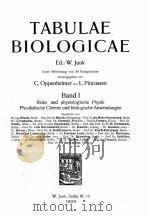 TABULAE BIOLOGICAE BAND I（1925 PDF版）