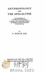 ANTHROPOLOGY AND THE APOCALYPSE（1939 PDF版）