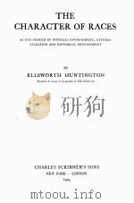 THE CHARACTER OF RACES（1924 PDF版）