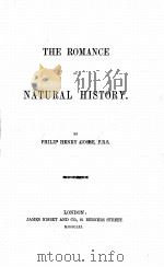 THE ROMANCE OF NATURAL HISTORY（1861 PDF版）