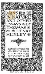 MAN‘S PLACE IN NATURE AND OTHER ESSAYS（1933 PDF版）