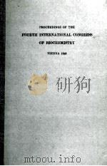 PROCEEDINGS OF THE FOURTH INTERNATIONAL CONGRESS OF BIOCHEMISTRY VOLUME V（ PDF版）