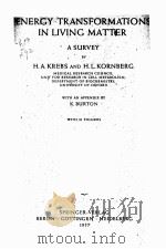 ENERGY TRANSFORMATIONS IN LIVING MATTER（1957 PDF版）