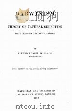 DARWINISM AN EXPOSITION OF THE THEORY OF NATURAL SELECTION（1923 PDF版）