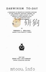 DARWINISM TO-DAY（1907 PDF版）