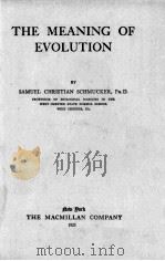 THE MEANING OF EVOLUTION（1925 PDF版）