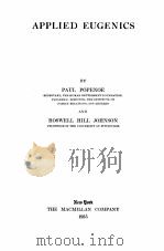 APPLIED EUGENICS（1935 PDF版）