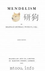 MENDELISM SIXTH EDITION（1922 PDF版）