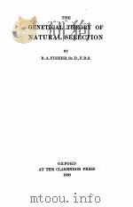 THE GENETICAL THEORY OF NATURAL SELECTION（1930 PDF版）