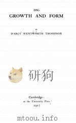 ON GROWTH AND FORM（1917 PDF版）