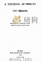 A TEXTBOOK OF BOTANY FOR COLLEGES（1920 PDF版）