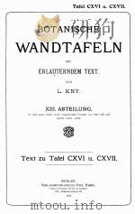 BOTANISCHE WANDTAFELN MIT ERLAUTERNDEM TEXT XIII ABTEILUNG（1911 PDF版）