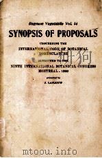 SYNOPSIS OF PROPOSALS（1959 PDF版）