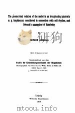 THE GEOMETRICAL RELATION OF THE NUCLEI IN AN INVAGINATING GASTRULA CONSIDERED IN CONNECTION WITH CEL PDF电子版封面 RICHARD ASSHETON