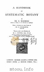 A HANDBOOK OF SYSTEMATIC BOTANY（1920 PDF版）