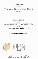 MEMOIRS OF THE TORREY BOTANICAL CLUB VOLUME XVII-XVIII（1918 PDF版）