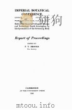 IMPERIAL BOTANICAL CONFERENCE（1925 PDF版）