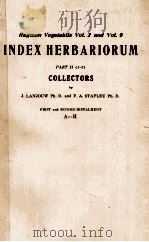 INDEX HERBARIORUM PART II COLLECTORS（1954 PDF版）