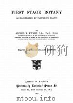 FIRST STAGE BOTANY SECOND EDITION（1921 PDF版）