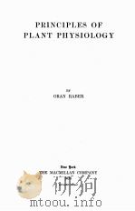 PRINCIPLES OF PLANT PHYSIOLOGY（1928 PDF版）