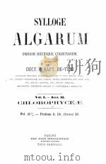 SYLLOGE ALGARUM OMNIUM HUCUSQUE COGNITARUM VOLUME I-SECT II PDF电子版封面 DOCT. J. BAPT. DE-TONI