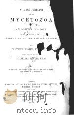 A MONOGRAPH OF MYCETOZOA（1925 PDF版）