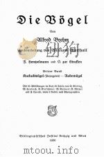 DIE VOGEL DRITTER BAND（1920 PDF版）