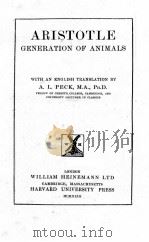 ARISTOTLE GENERATION OF ANIMALS（ PDF版）