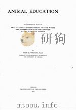 ANIMAL EDUCATION 1903 PDF电子版封面 JOHN B. WATSON