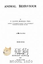 ANIMAL BEHAVIOUR SECOND EDITION（1920 PDF版）