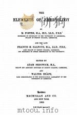 THE ELEMENTS OF EMBRYOLOGY（1889 PDF版）
