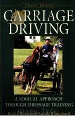 CARRIAGE DRIVING A LOGICAL APPROACH THROUGH DRESSAGE TRAINING PDF电子版封面