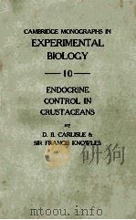 ENDOCRINE CONTROL IN CRUSTACEANS（1959 PDF版）