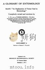 A GLOSSARY OF ENTOMOLOGY（ PDF版）