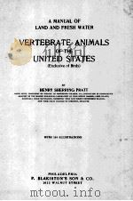 VERTEBRATE ANIMALS OF THE UNITED STATES   1923  PDF电子版封面     