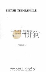 BRITISH TYROGLYPHIDAE VOLUME I PDF电子版封面 ALBERT D. MICHAEL
