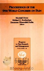 PROCEEDINGS OF THE 9TH WORLD CONGRESS ON PAIN（ PDF版）