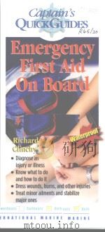 Captain's QuickGuides Emergency first aid on board PDF电子版封面 9780071473934