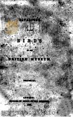 CATALOGUE OF THE BIRDS IN THE BRITISH MUSEUM VOLUME XX   1891  PDF电子版封面     
