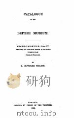 CATALOGUE OF THE BIRDS IN THE BRITISH MUSEUM VOLUME VII（1883 PDF版）