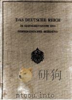 DAS DEUTSCHE REICH IN GESUNDHEITLICHER UND DEMOGRAPHISCHER BEZIEHUNG 1907 PDF电子版封面