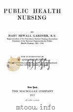 PUBLIC HEALTH NURSING（1917 PDF版）
