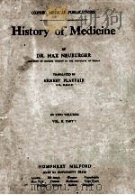 HISTORY OF MEDICINE VOLUME II PART I PDF电子版封面 MAX NEUBURGER