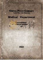 MEDICAL DEPARTMENT ANNUAL REPORT（1925 PDF版）