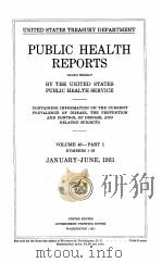 PUBLIC HEALTH REPORTS VOLUME 46 PART 1 1931 PDF电子版封面