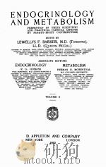 ENDOCRINOLOGY AND METABOLISM VOLUME 3（1922 PDF版）