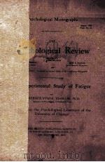 THE PSYCHOLOGICAL REVIEW PDF电子版封面