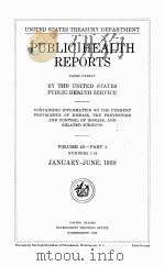 PUBLIC HEALTH REPORTS VOLUME 45 PART 1 1930 PDF电子版封面